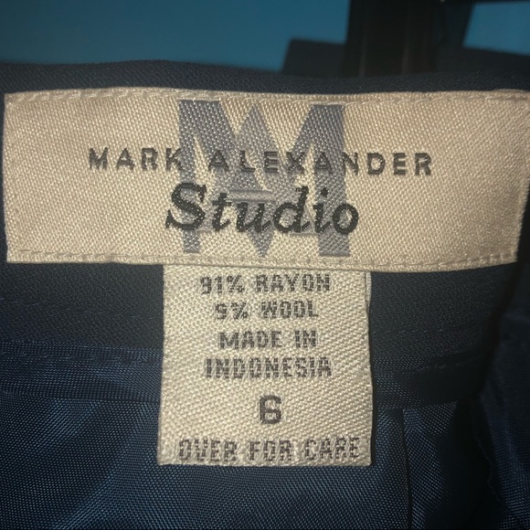 Mark Alexander Navy Blue Professional Pencil Skirt - Picture 3 of 7